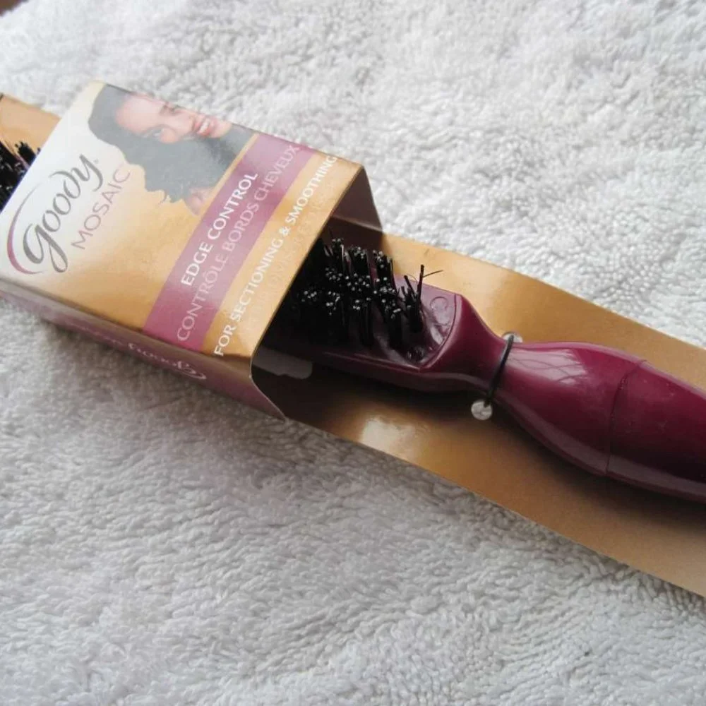 Goody Mosaic Edge Control Sectioning Smoothing Hair Brush Comb Pick Narrow Part